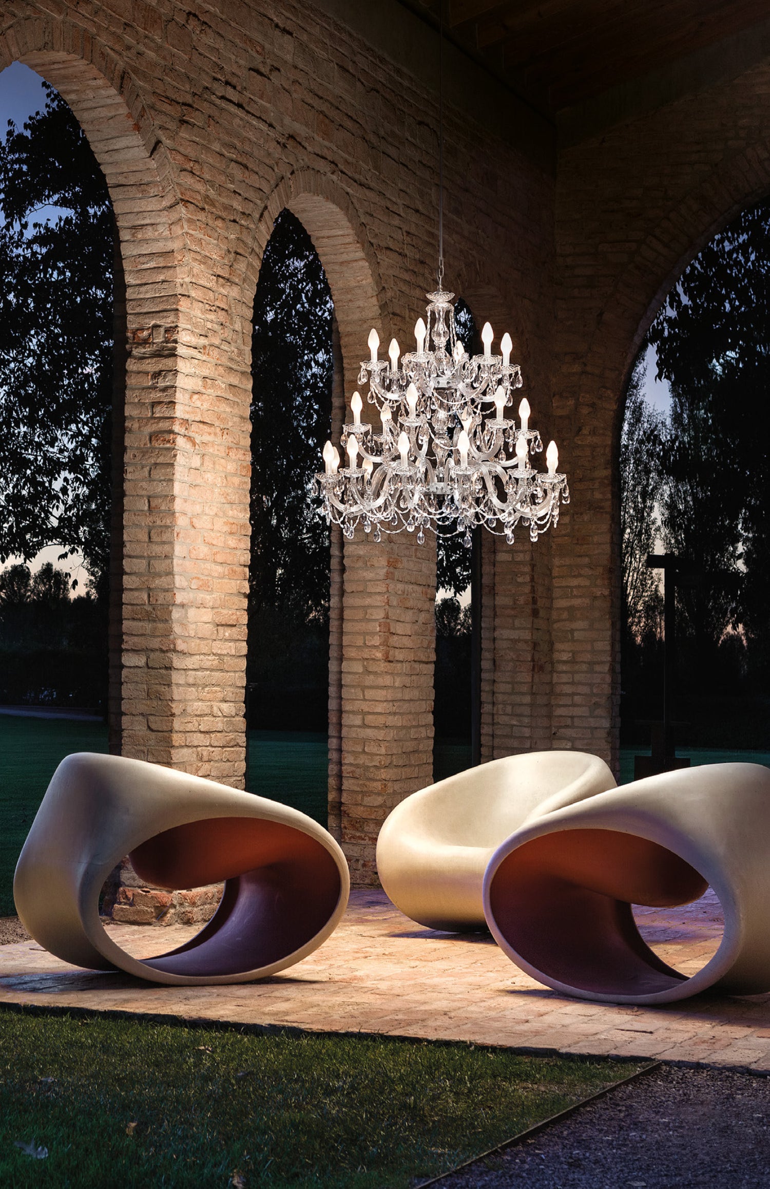 Masiero Drylight outdoor chandelier