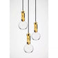 Alex Price Pendant lights Kyoto 3 Drop Pendant Light Brass with White, Smoked or Clear Glass