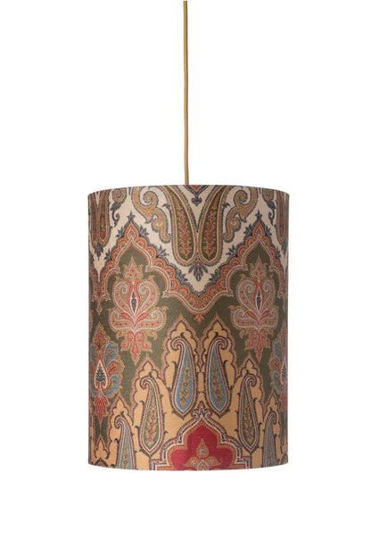 Ebb&Flow Lamp shade Brocade Green/Gold Hand-crafted Fabric Ceiling or Pendant Lampshade - H-D range