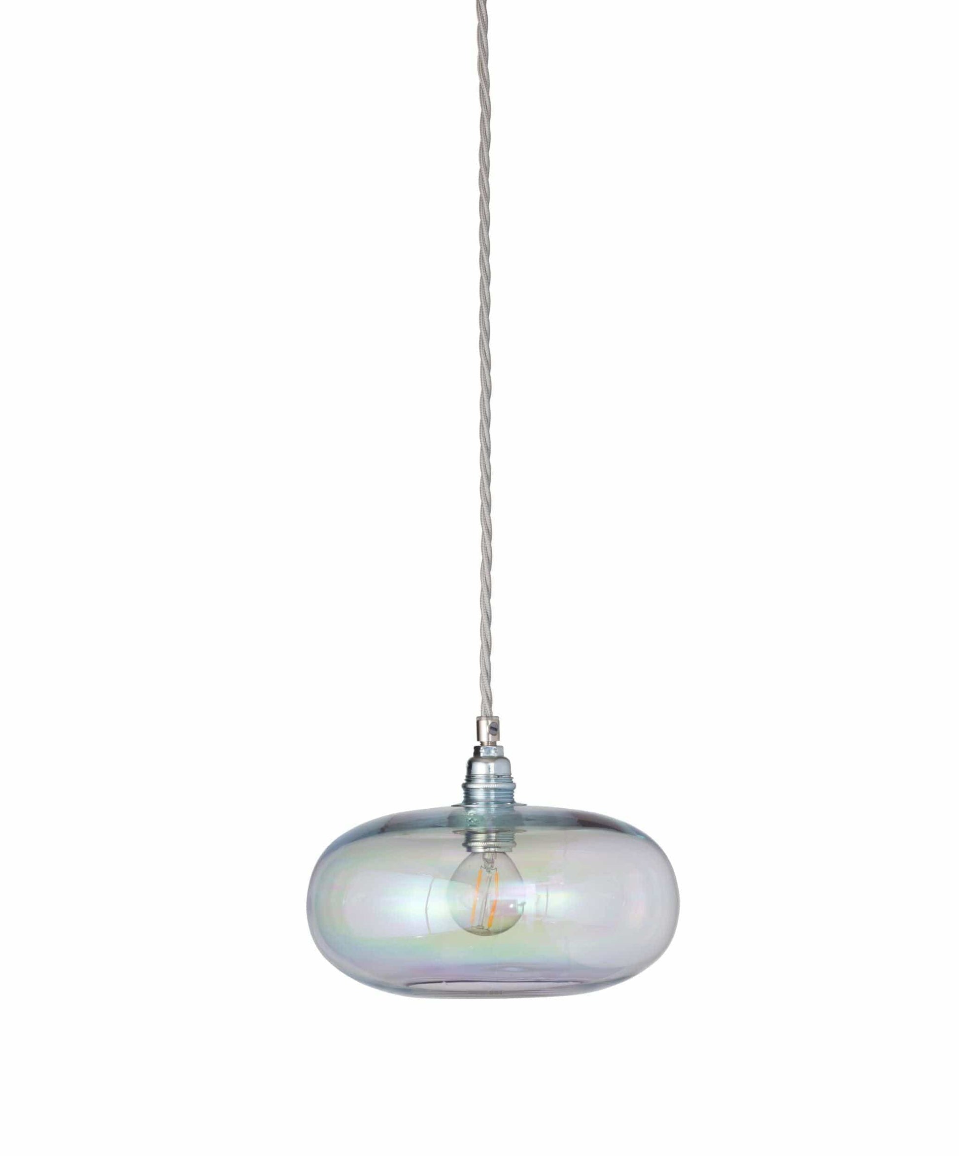 Ebb&Flow Pendant lights Chameleon with silver fittings Horizon Mouth-Blown Glass Pendant Light, small