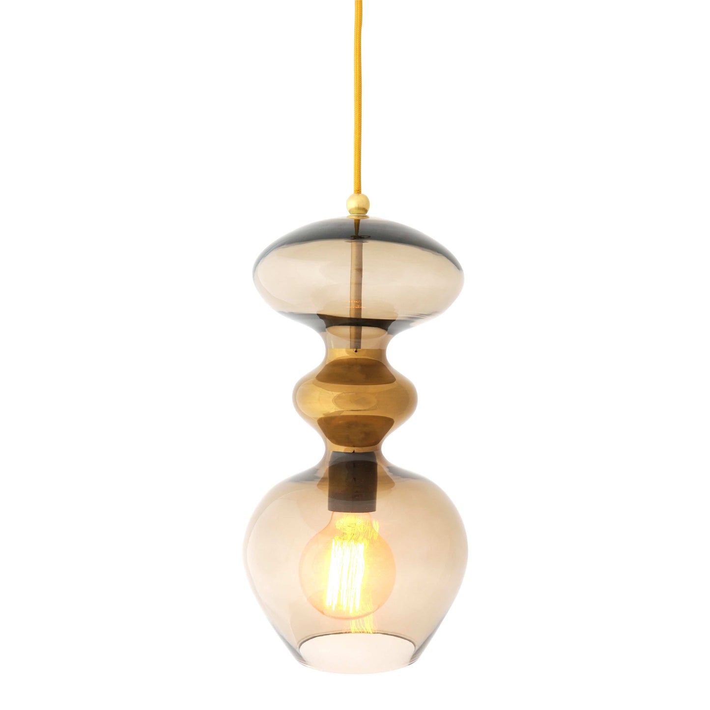 Ebb&Flow Pendant lights Chestnut brown Futura Mouth-Blown Glass Pendant Light, medium