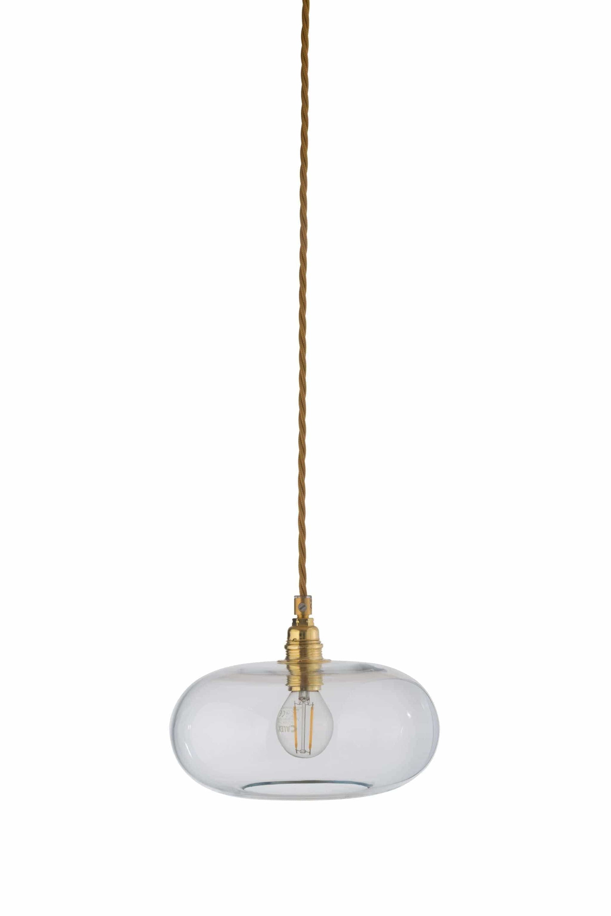 Ebb&Flow Pendant lights Clear with gold fittings Horizon Mouth-Blown Glass Pendant Light, small