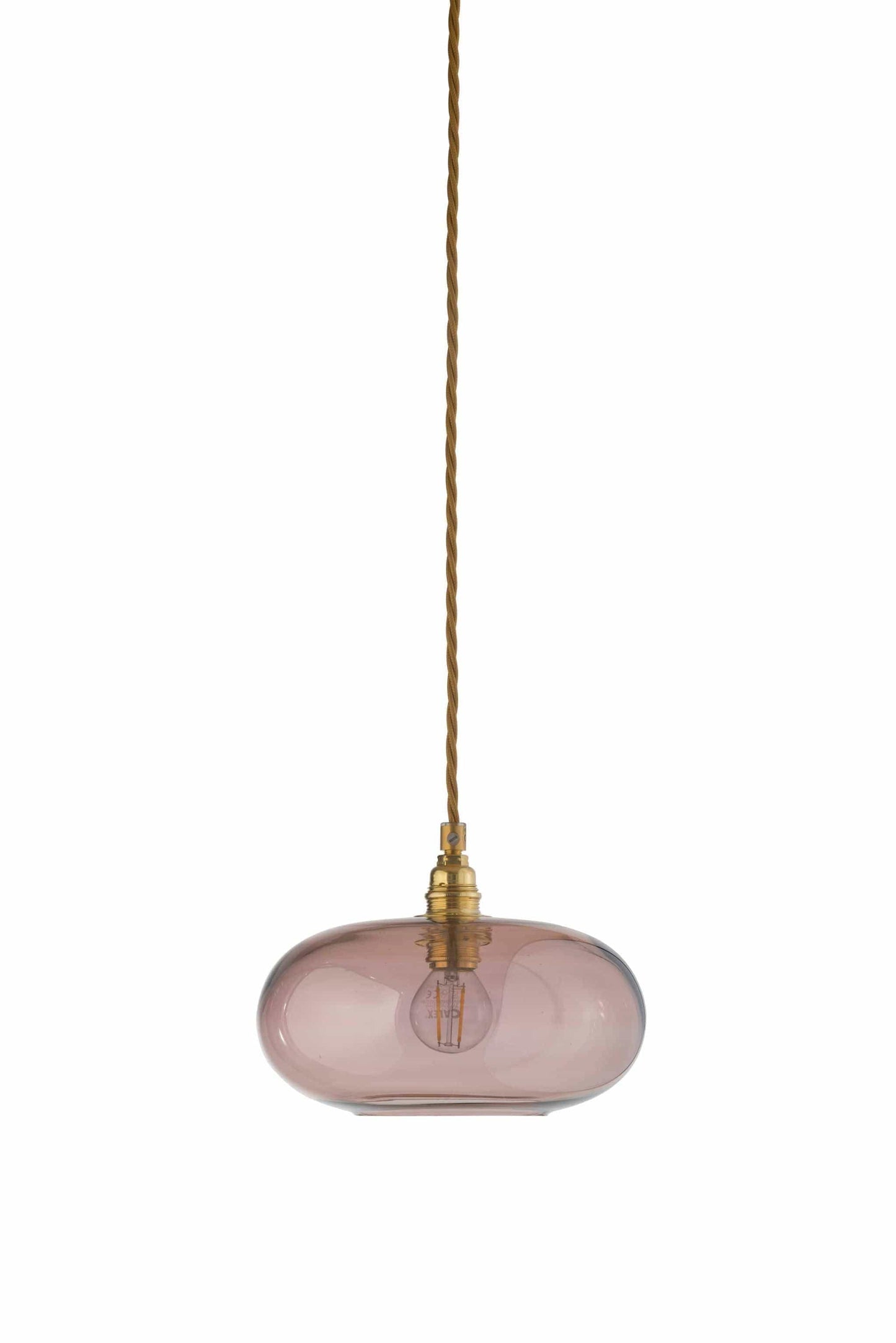Ebb&Flow Pendant lights Obsidian with gold fittings Horizon Mouth-Blown Glass Pendant Light, small