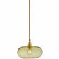 Ebb&Flow Pendant lights Olive green with gold fittings Horizon Mouth-Blown Glass Pendant Light, small