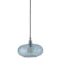 Ebb&Flow Pendant lights Topaz blue with silver fittings Horizon Mouth-Blown Glass Pendant Light, small