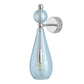 Ebb&Flow Wall Lights Topaz blue with silver finish Smykke Mouth Blown Glass Wall Lamp, various colours