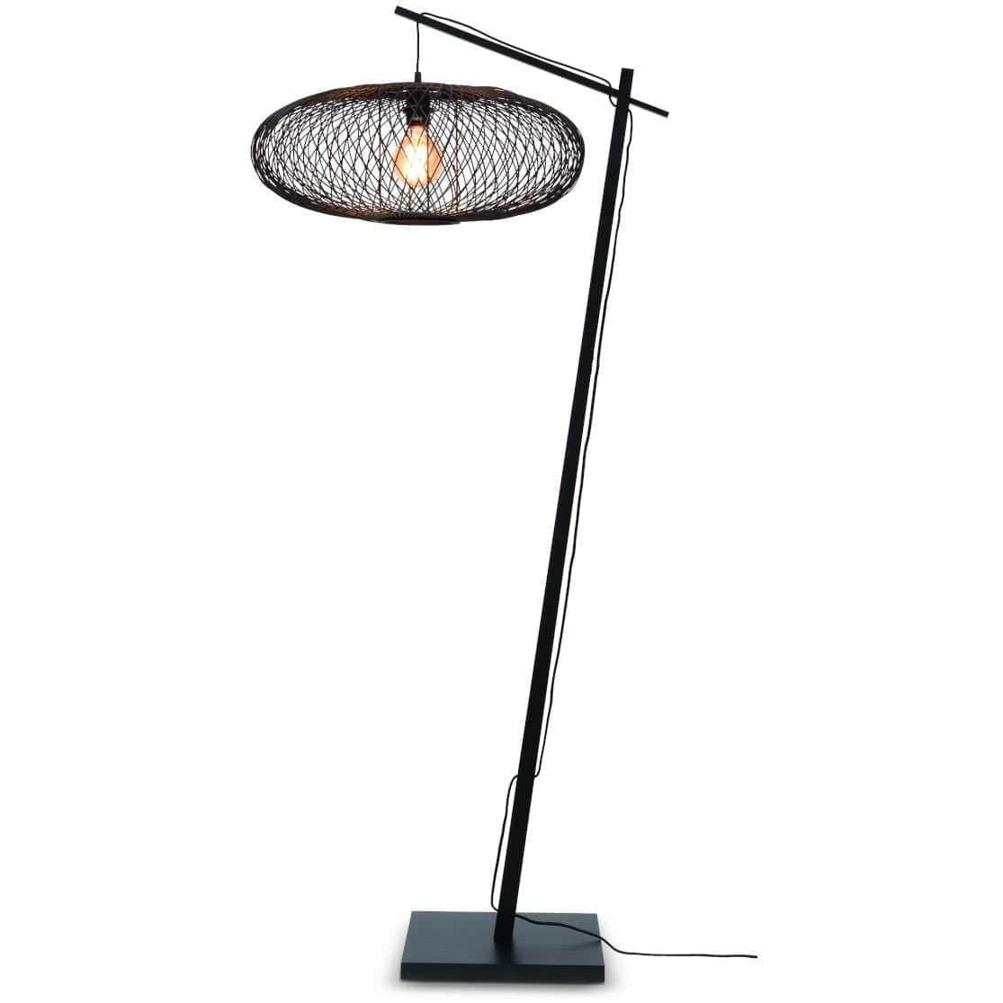 Good&Mojo Floor Lamp Black/Black Cango Bamboo Floor Lamp, black or natural