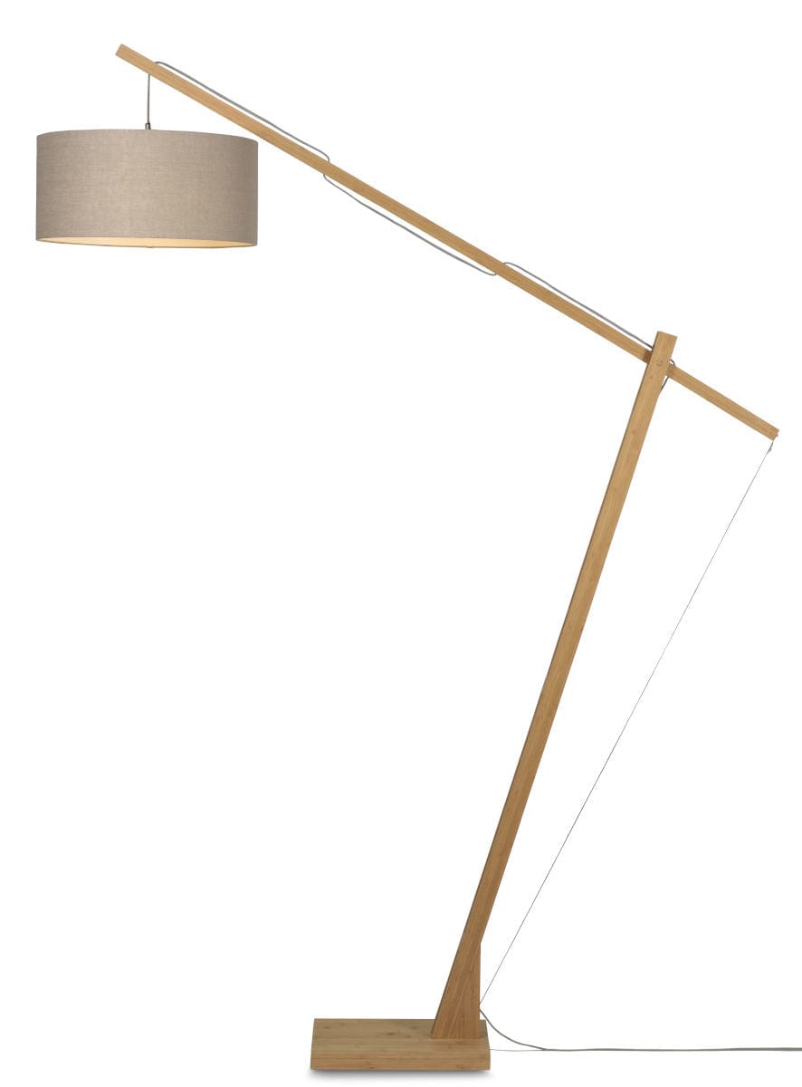 Good&Mojo Floor Lamp Dark linen / 47cm x 23cm Montblanc Bamboo Floor Lamp