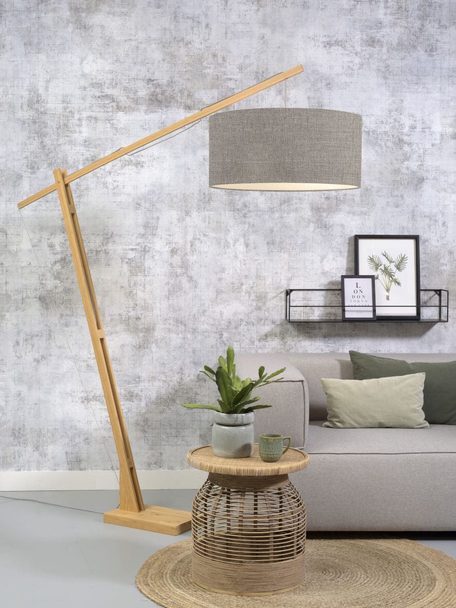 Good&Mojo Floor Lamp Dark linen / 60cm x 30cm Montblanc Bamboo Floor Lamp