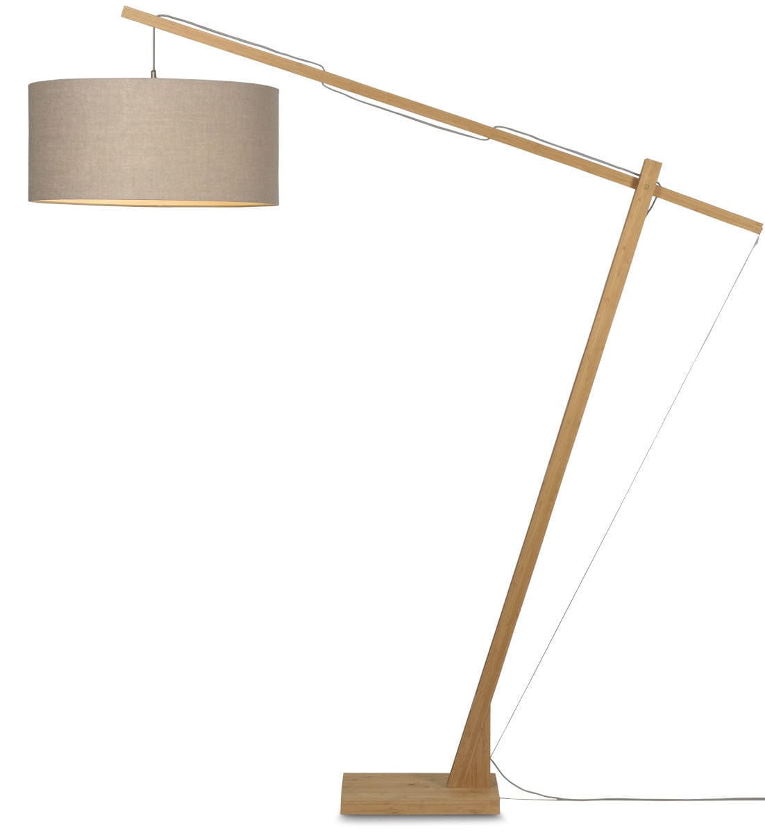 Good&Mojo Floor Lamp Dark linen Montblanc Bamboo Floor Lamp