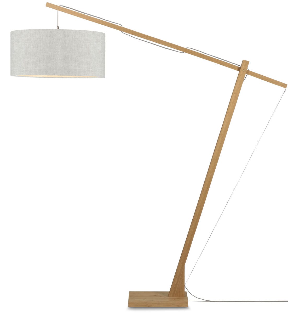 Good&Mojo Floor Lamp Light linen Montblanc Bamboo Floor Lamp