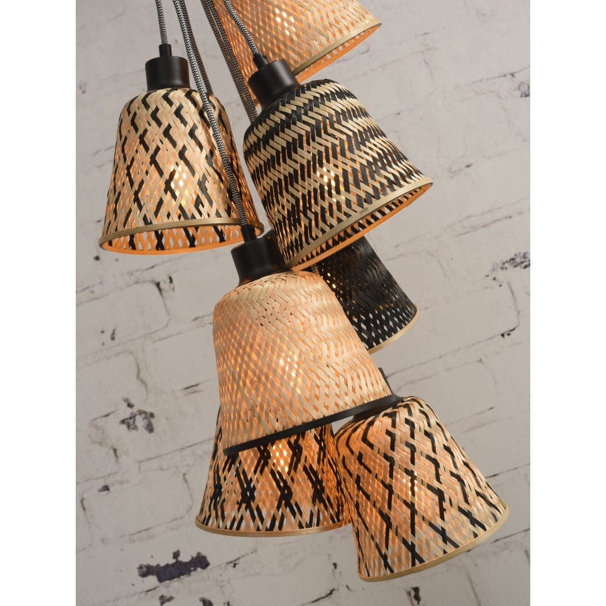 Good&Mojo Pendant lights Kalimantan Bamboo Pendant Light, 3 or 7 shades