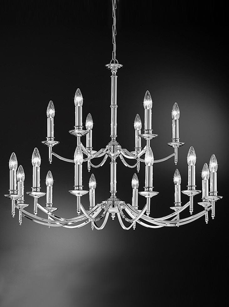 Heavenly Chandeliers Chandeliers Chrome Grace 18 Two Tiered Chandelier, bronze or chrome