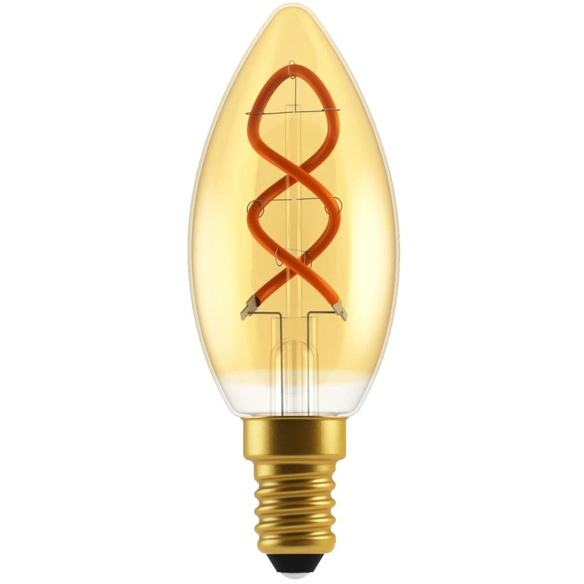 Heavenly Chandeliers Light Bulbs E14 C35 Decorative Dimmable Light Bulb, warm golden