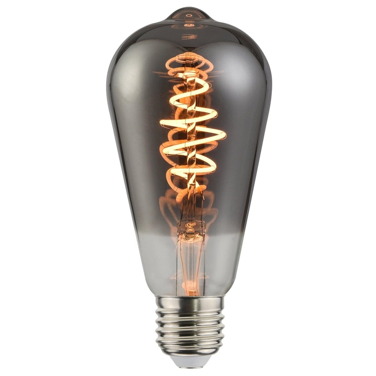 Heavenly Chandeliers Light Bulbs E27 St64 Decorative, Dimmable Light Bulb Smoked Glass