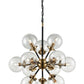Heavenly Chandeliers Pendant lights Gold with matt black Atom 12 Pendant Light, 2 finishes available