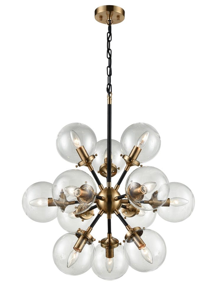 Heavenly Chandeliers Pendant lights Gold with matt black Atom 12 Pendant Light, 2 finishes available
