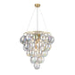 Heavenly Chandeliers Pendant lights Iridescent with brushed brass finish Orb 6 Pendant Light, iridescent or smoked glass