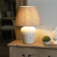 Darcy Antique White Table Lamp