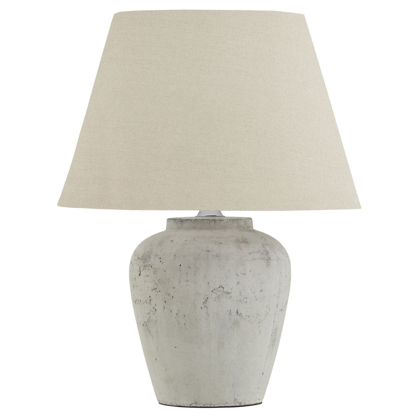 Hill Interiors Table Lamp Darcy Antique White Table Lamp With Linen Shade