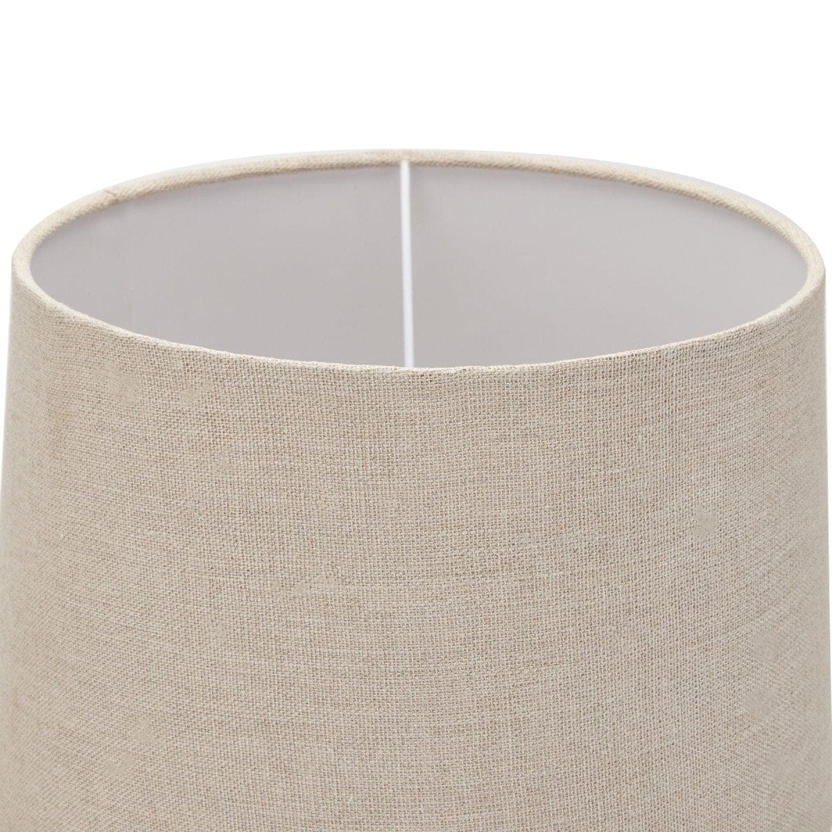 Hill Interiors Table lamp Delaney Grey Bead Candlestick Table Lamp with Linen Shade
