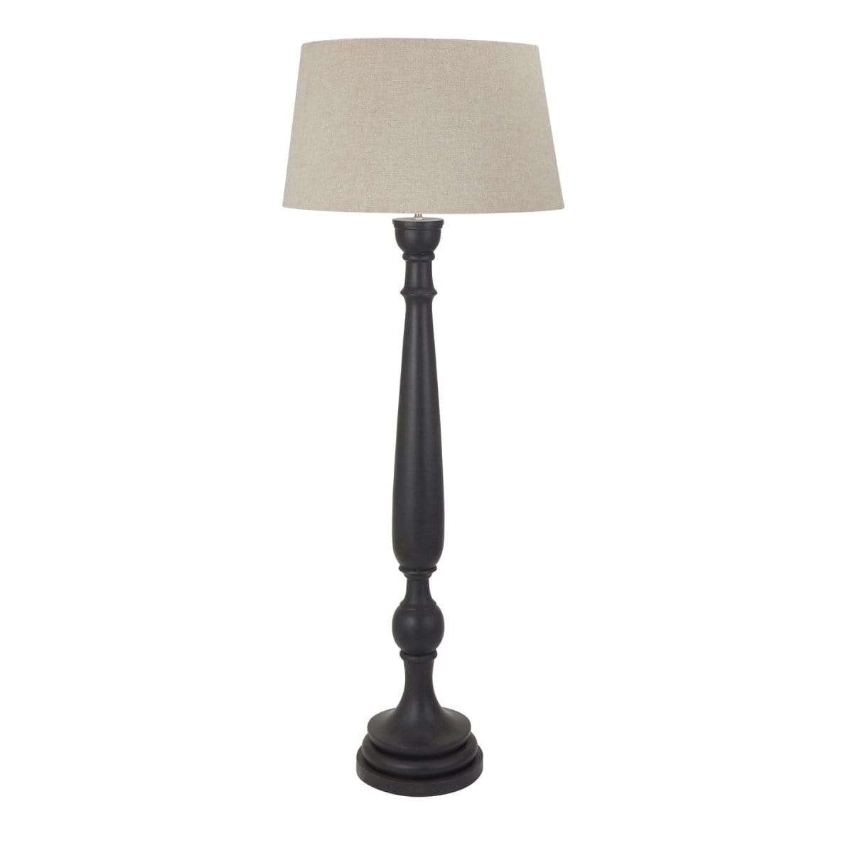 Hill Interiors Table lamp Delaney Grey Droplet Floor Lamp with Linen Shade