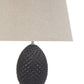 Hill Interiors Table lamp Delaney Grey Pineapple  Lamp With Linen Shade