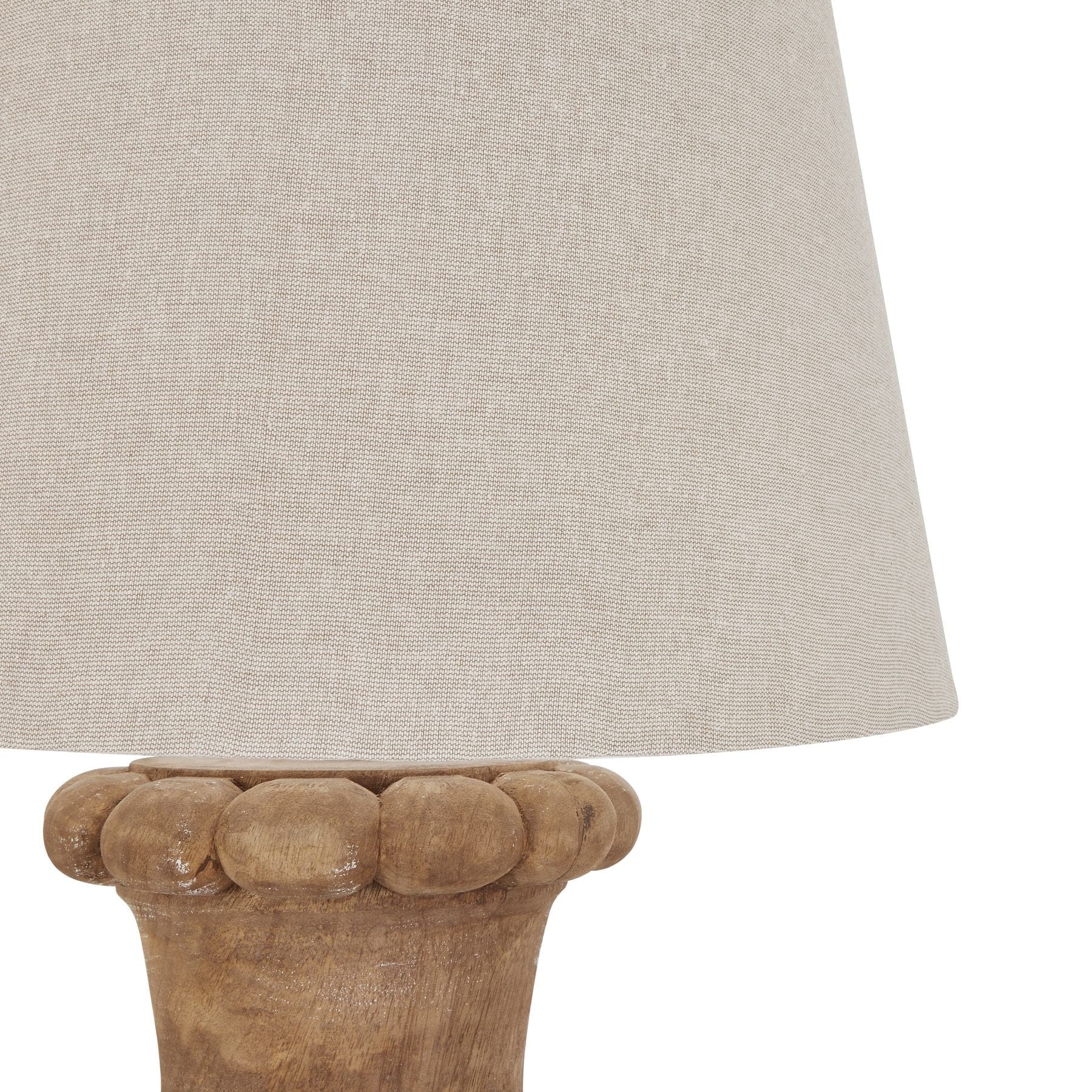 Hill Interiors Table Lamp Delaney Natural Wash Fluted Table Lamp With Linen Shade