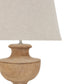 Hill Interiors Table Lamp Delaney Natural Wash Urn Lamp With Linen Shade