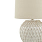 Hill Interiors Table Lamp Lattice Ceramic Table Lamp With Linen Shade