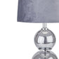 Hill Interiors Table lamp Shamrock Metallic Glass Lamp With Velvet Shade