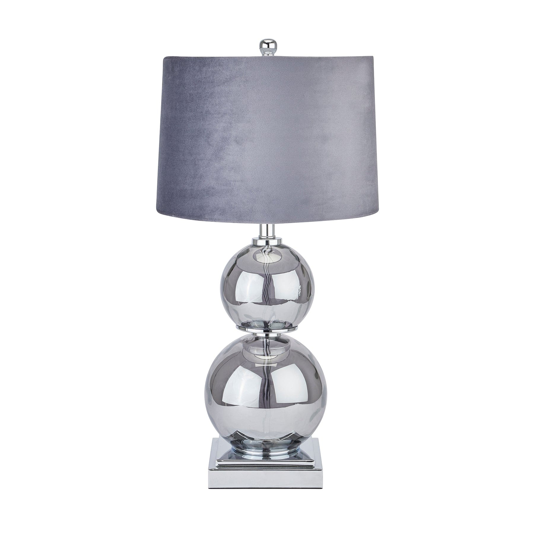 Hill Interiors Table lamp Shamrock Metallic Glass Lamp With Velvet Shade