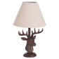 Hill Interiors Table Lamp Stag Head Table Lamp With Linen Shade