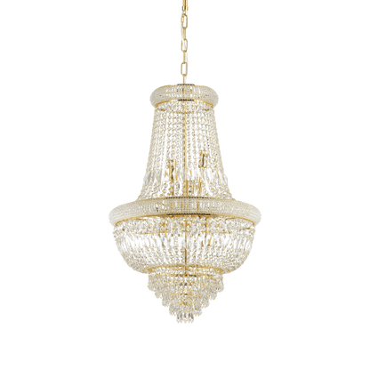 Ideal Lux Lighting Chandeliers 24 flames (SP24) / Brass Dubai Crystal Chandelier