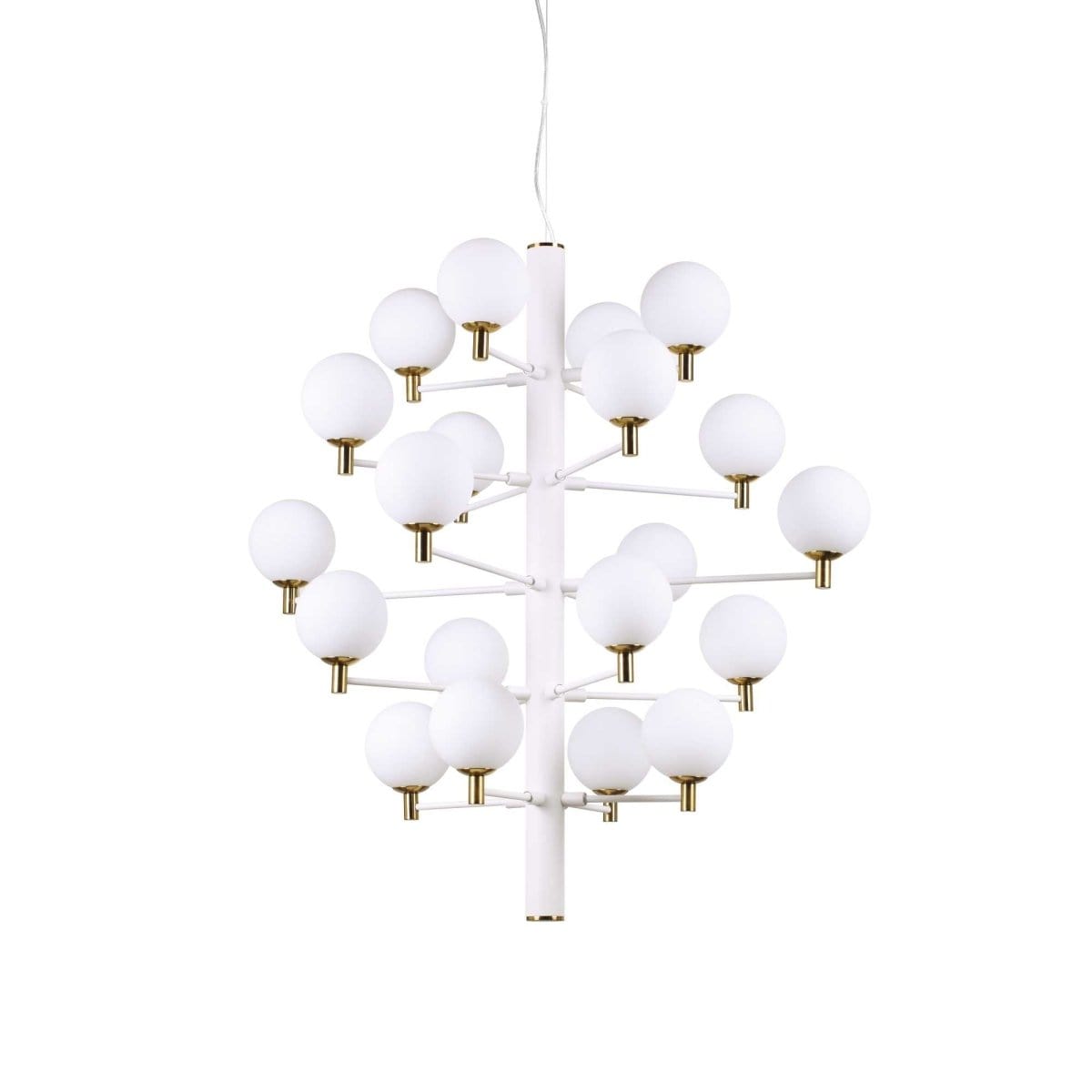 Ideal Lux Lighting Chandeliers White and brass Coperinico Chandelier