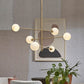 It's About RoMi Pendant lights Carrara 3 Arm 6 Globe Pendant Light, white marble print/gold