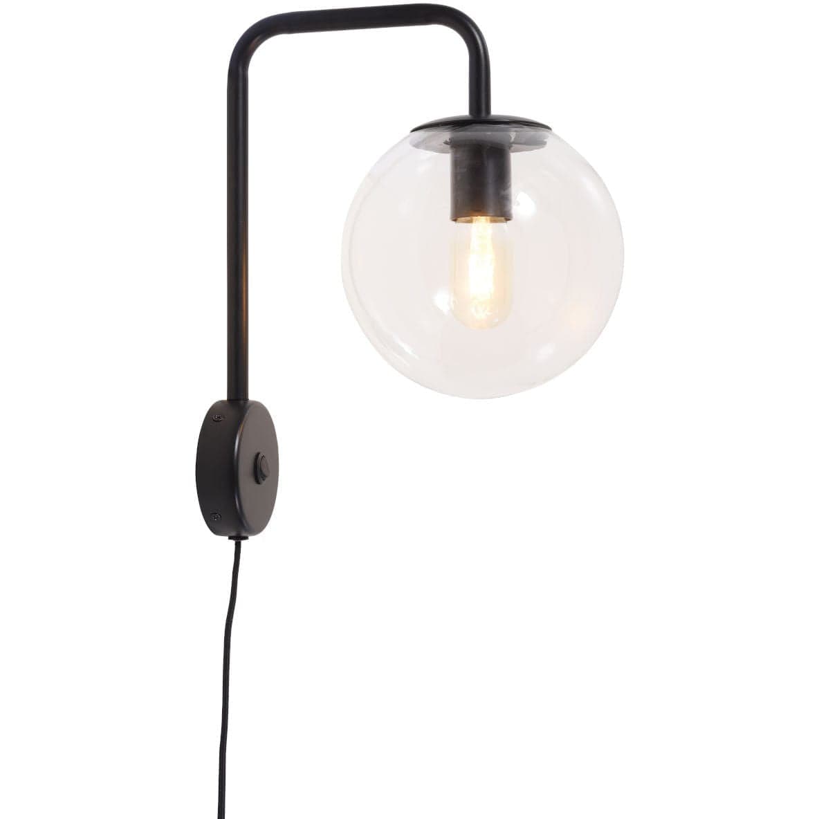 It's About RoMi Wall Lights Warsaw Wall Light Glass Black or Gold