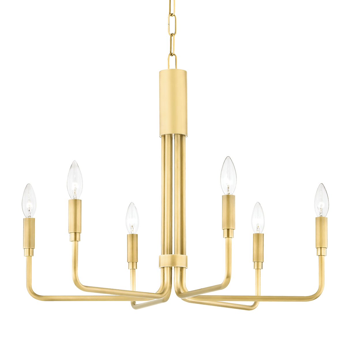 MItzi Lighting Chandeliers Aged Brass Brigitte Chandelier - 6 Flames