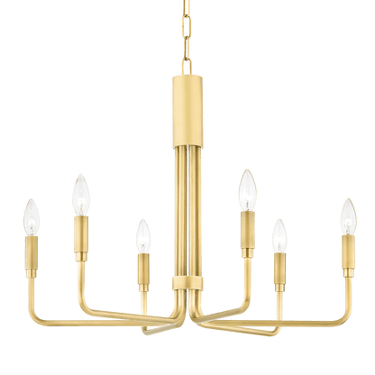 MItzi Lighting Chandeliers Aged Brass Brigitte Chandelier - 6 Flames