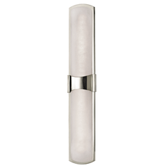 Long Valencia Alabaster Wall Light, dimmable, aged brass or polished nickel