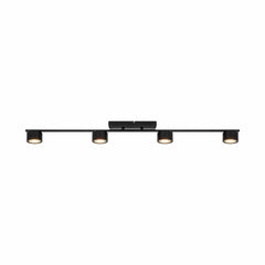 Clyde 4 LED Rail Ceiling Light, dimmable, black