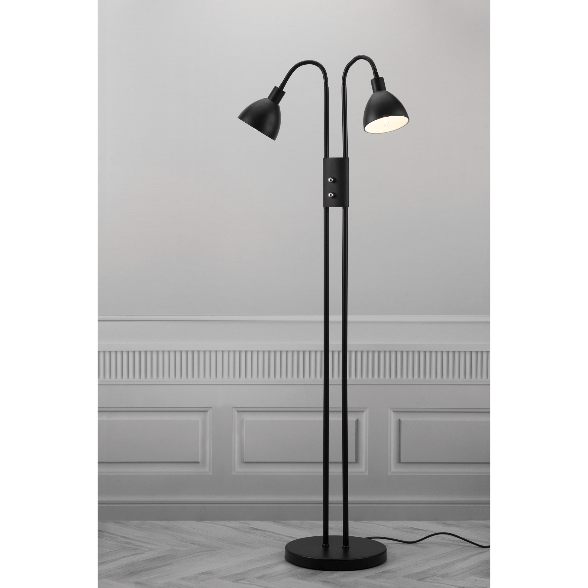 Nordlux Floor Lamp Ray Double Floor Lamp, chrome or black