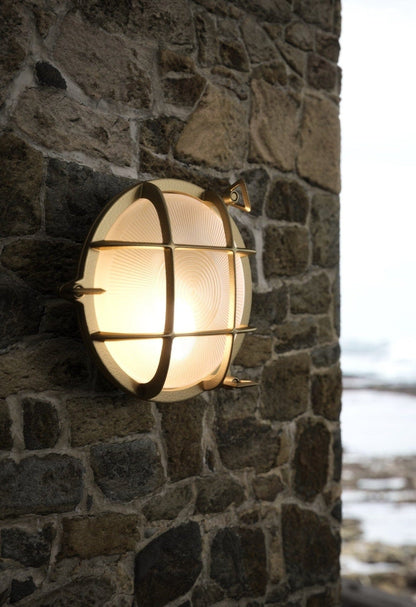 Nordlux Outdoor Lights Brass Polperro Wall Light, brass or nickel