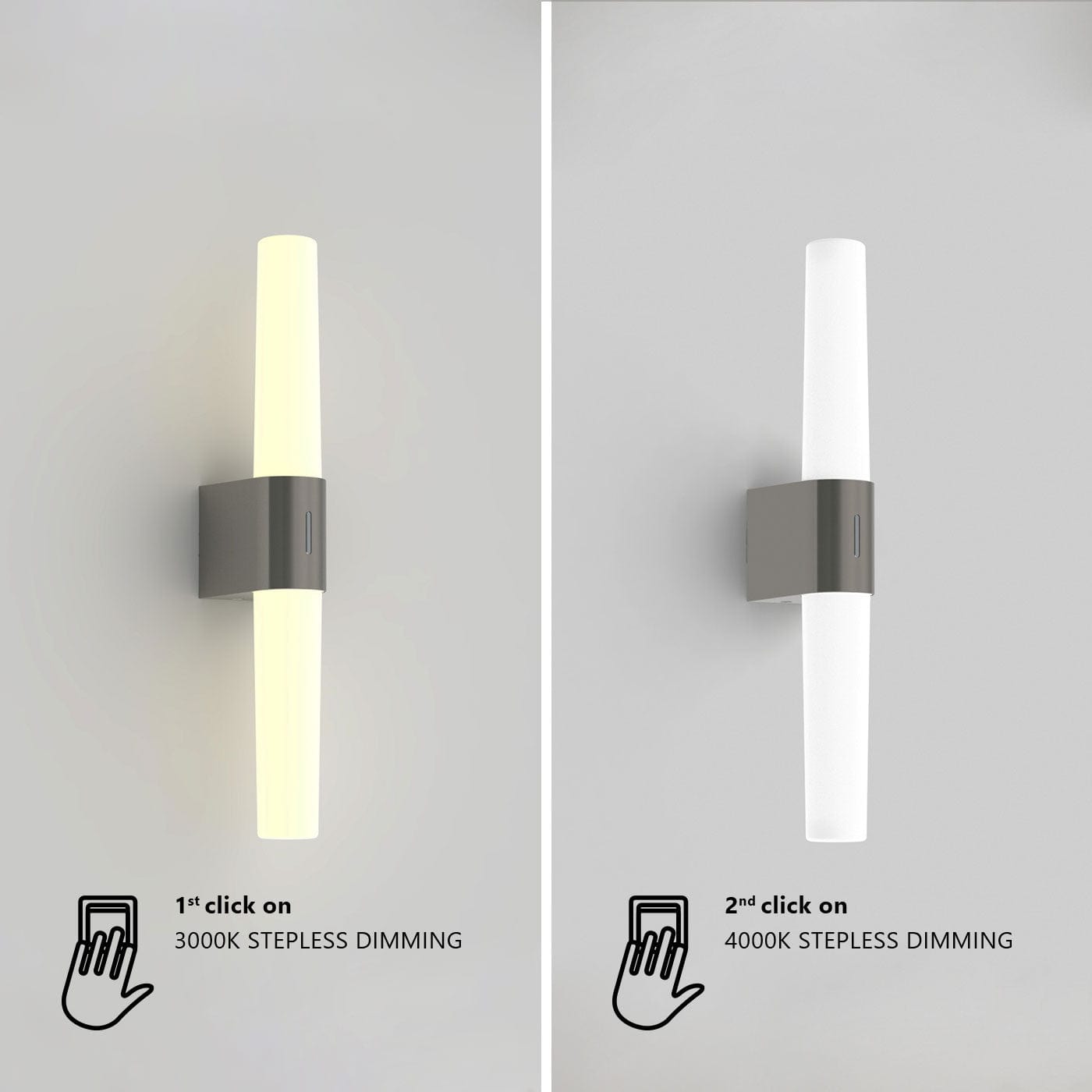 Nordlux Wall Lights Helva Double Wall Light, Dimmable, nickel or chrome