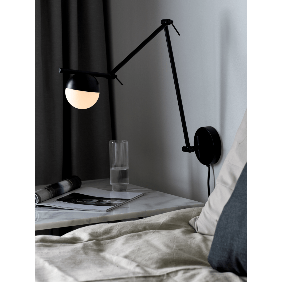 Nordlux Wall Lights Matte Black Contina Wall/Ceiling Light, black or brass
